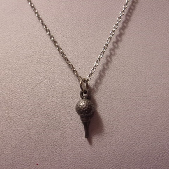 Golf theme necklace Long heart main image 0